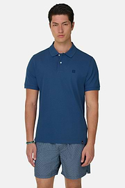 Polo En Piqué de Coton Coupe Classique, Air-bleu, thumb, 1