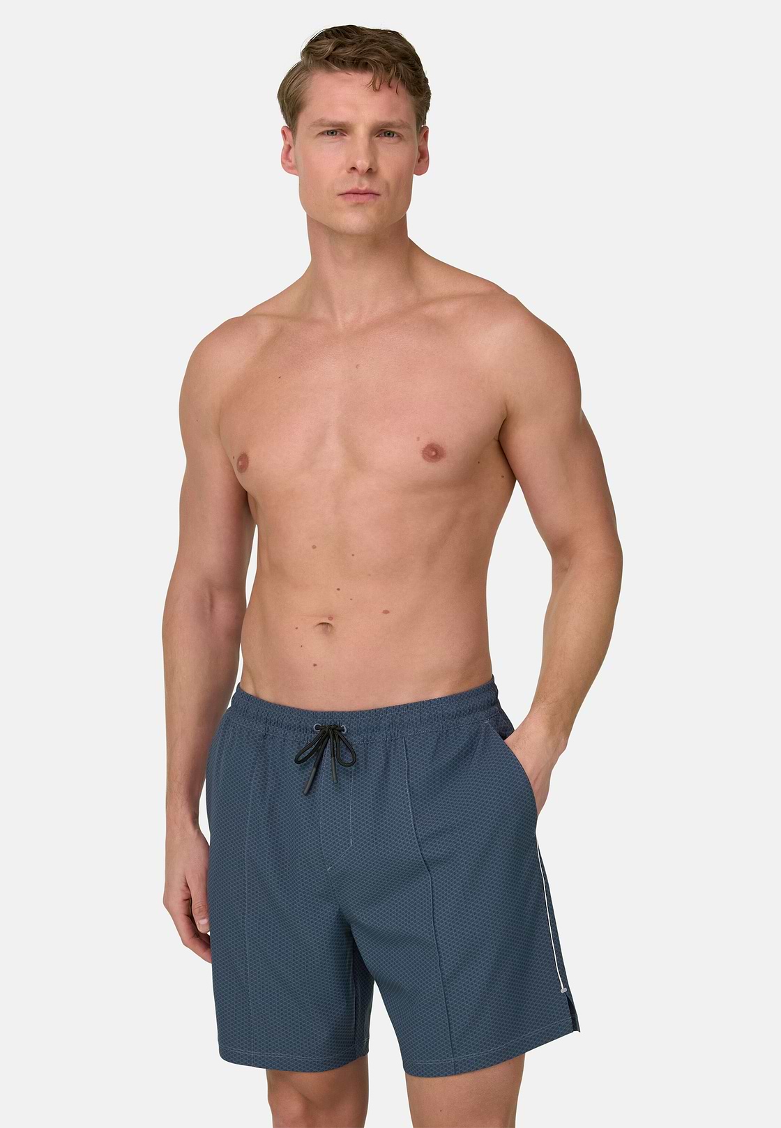Bedruckte Badehose Aus Technischem Gewebe, Air-blau, hi-res, 2