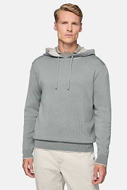 Groene Hoodie Van Wol Nylon Katoen, Green, hi-res