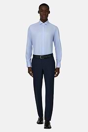 Camicia In Cotone Regular Fit, Azzurro, thumb, 2