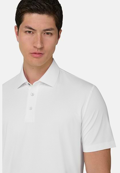 Koszulka polo z wytrzymałego poliestru, White, hi-res