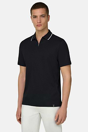 Supima Interlock Half Zip Polo, , thumb, 2