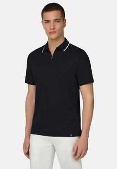Pima Interlock Half Zip Polo