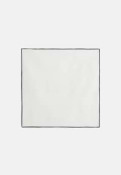 Linen Pocket Square With Contrasting Piping