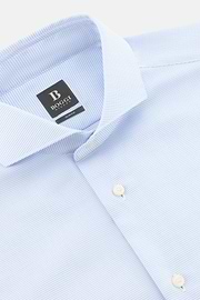Camicia In Cotone Slim Fit, Azzurro, thumb, 5
