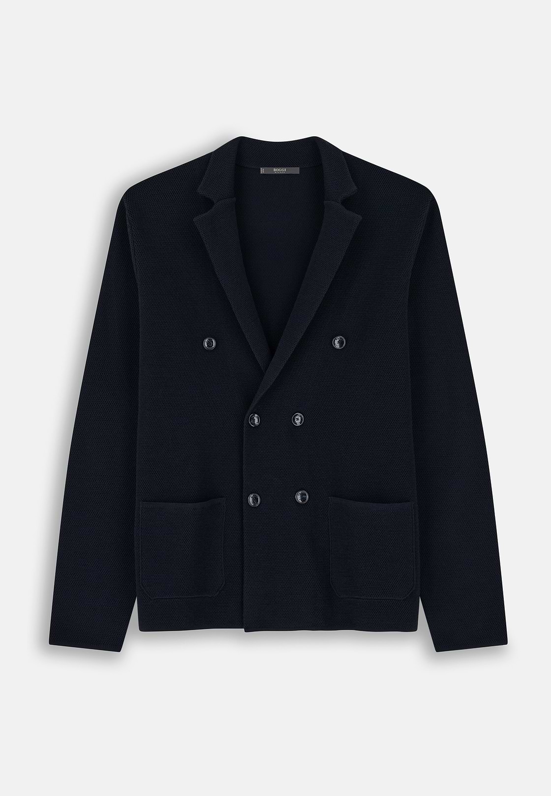 Double-Breasted Blazer in Extrafine Merino Wool, Navy blue, hi-res, 5