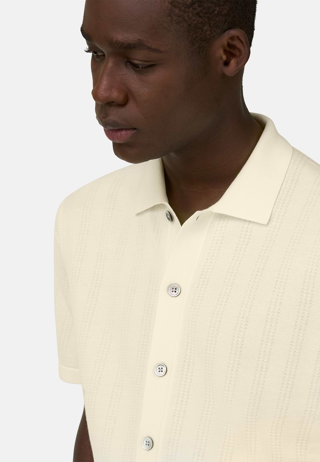 Strickhemd Aus 100 % Bio-Baumwolle, Creme, hi-res, 4