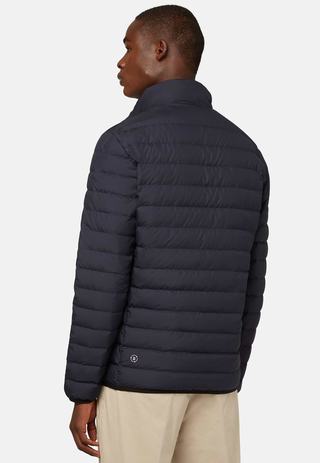 Bomber En Tissu Recyclé Et Duvet D'Oie, bleu marine, hi-res