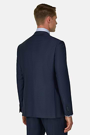 Suit in Stretch Wool Pinstripe, Navy blue, thumb, 5