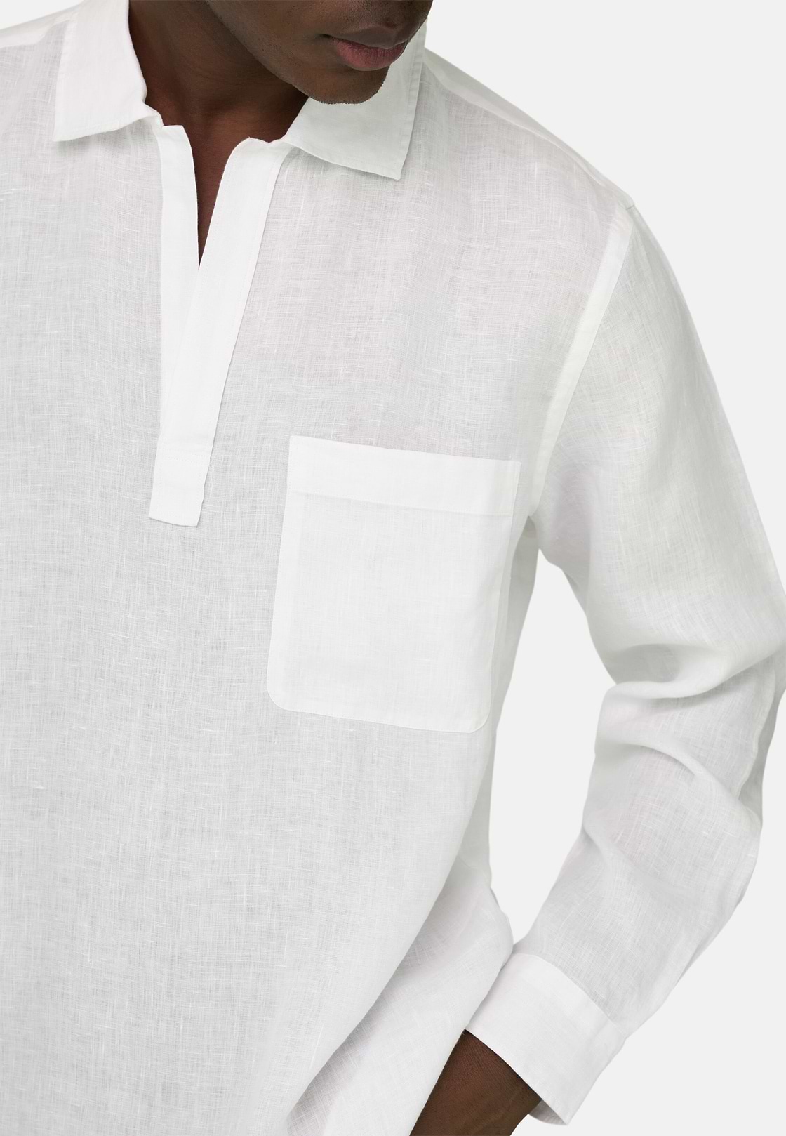 Hemd Aus Leinen Regular Fit, Weiß, hi-res, 4