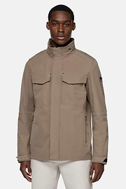 Field Jacket In Tessuto Tecnico Riciclato B Tech, Taupe, hi-res