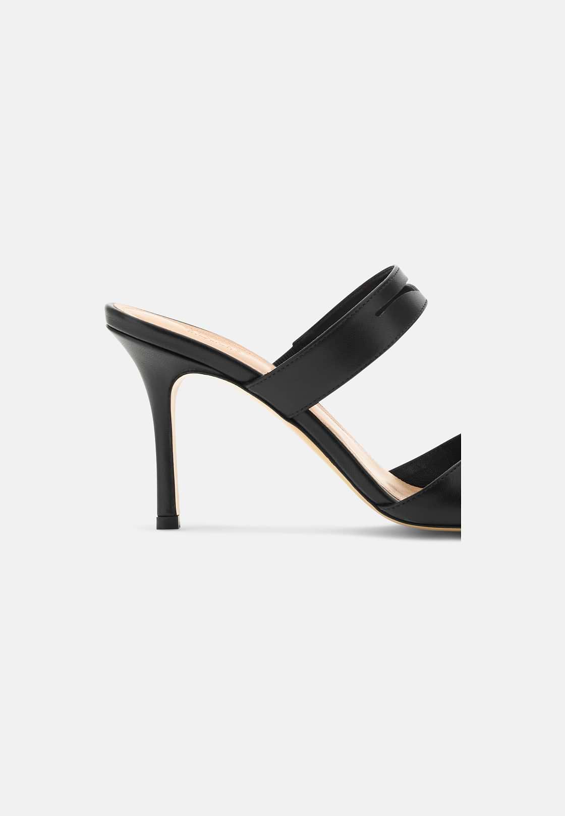 Leather Mules, Black, hi-res, 3