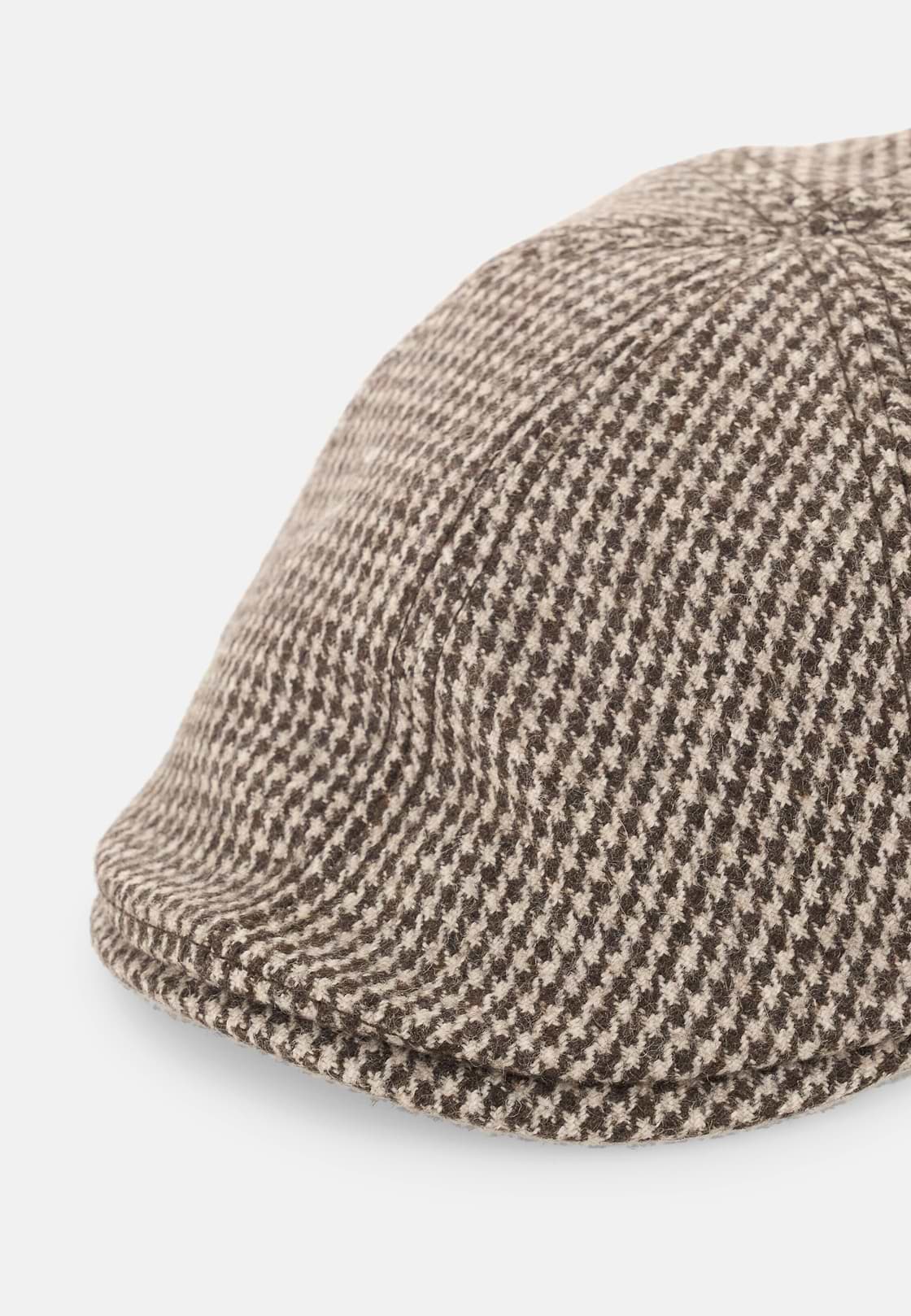 Coppola Cap Houndstooth Wool Blend, Dark brown, hi-res, 2