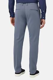 Stretch Cotton/Tencel Trousers, Indigo, hi-res