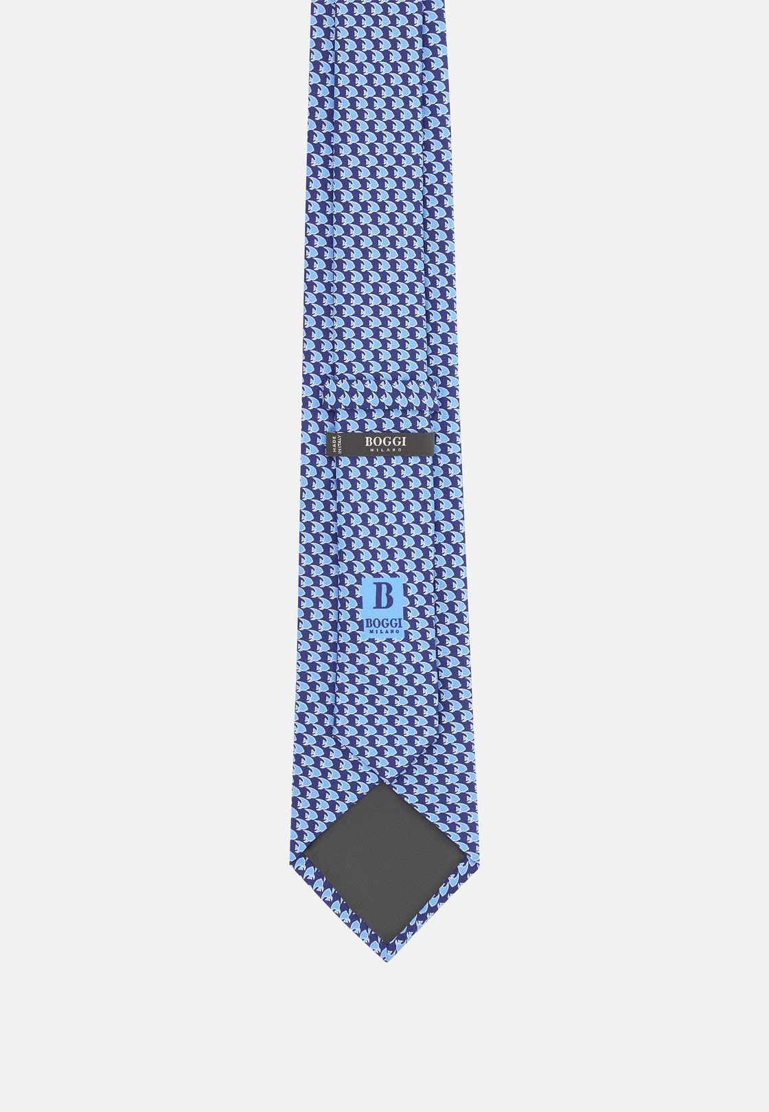 Corbata Estampado Marino de Seta, Azul claro, hi-res, 3