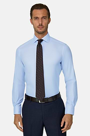 Shirt in Cotton Dobby Regular Fit, Light Blue, thumb, 1