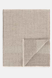 Scarf with Armature Motif in Wool, Sand, thumb, 1