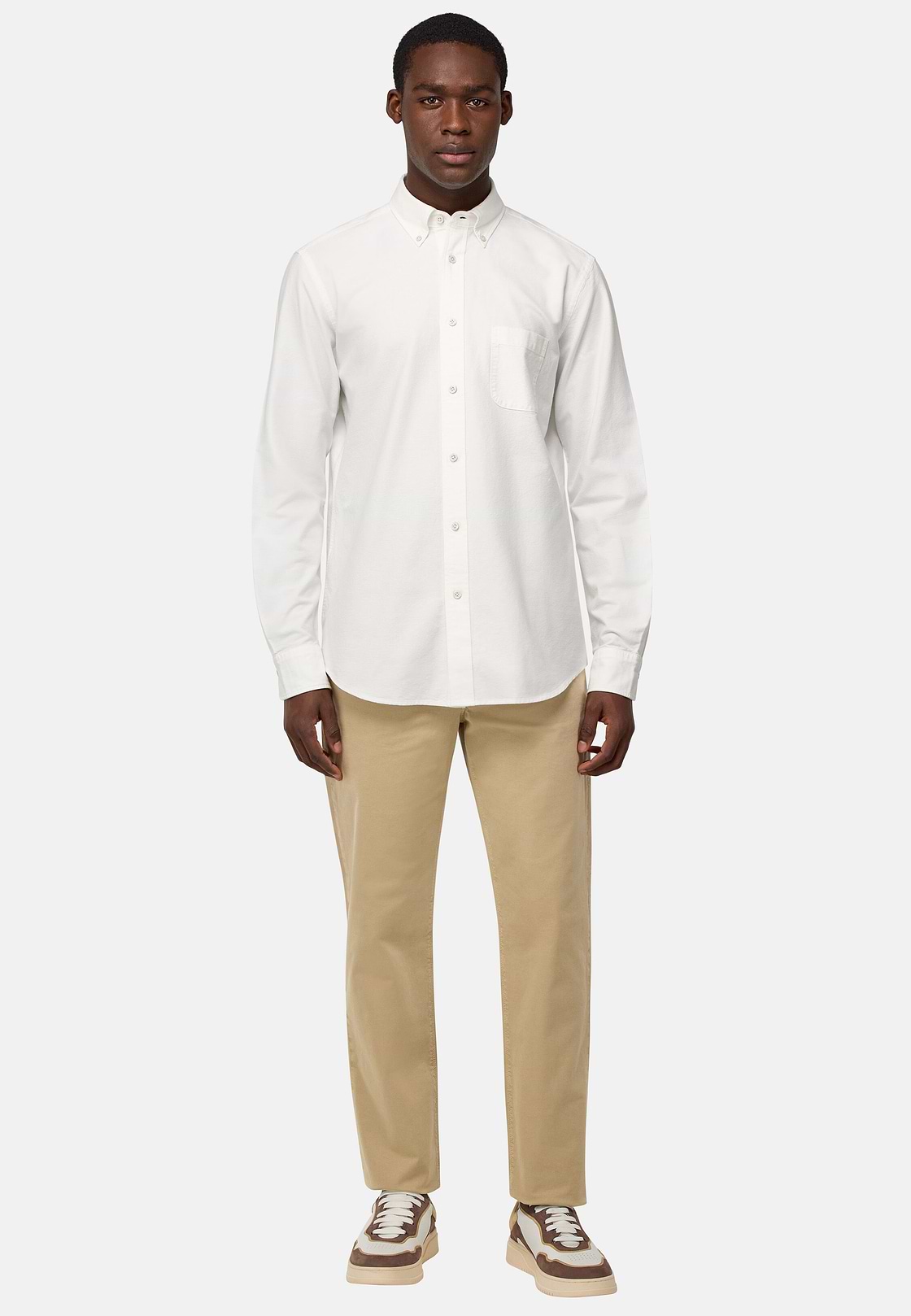Jean En Coton Extensible, Beige, hi-res