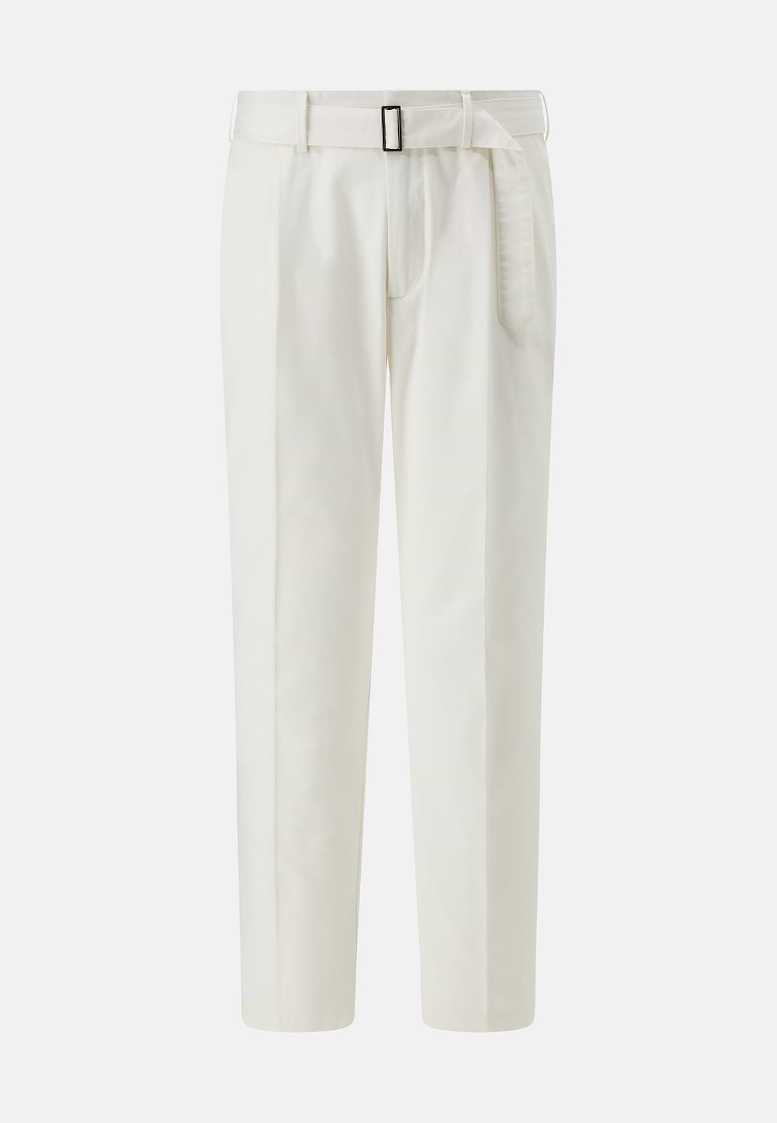 Cotton Trousers, White, hi-res