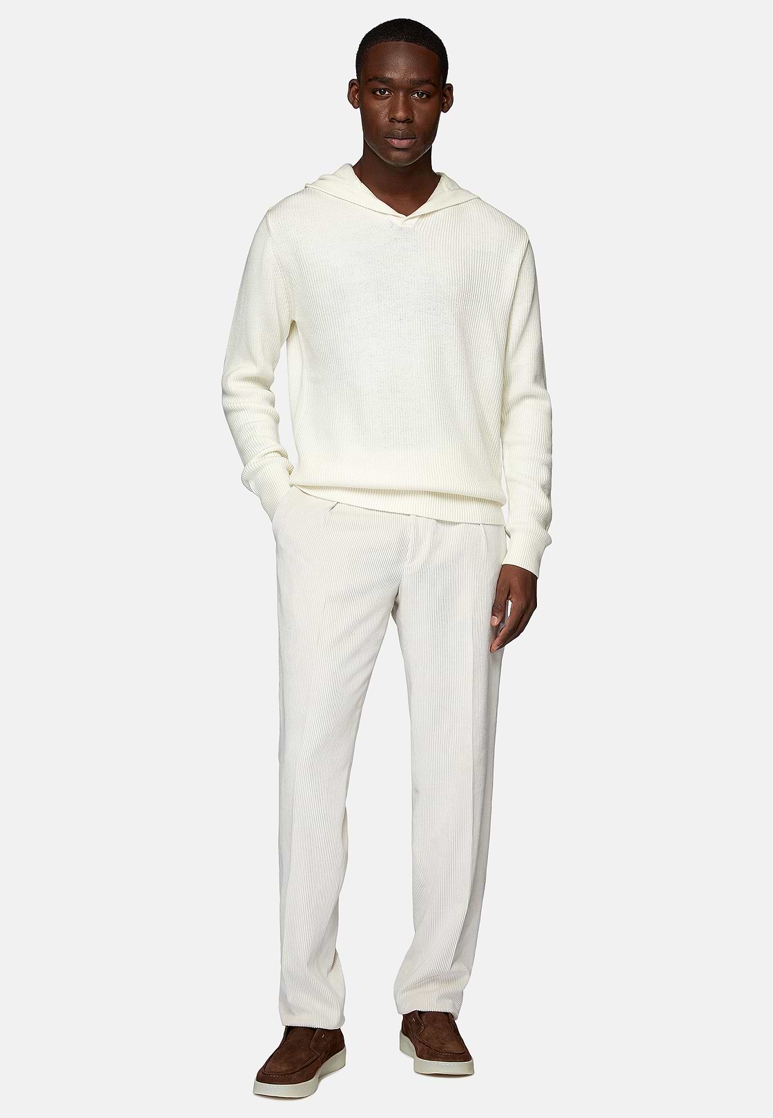 Velvet Trousers, Cream, hi-res