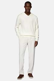 Velvet Trousers, Cream, hi-res