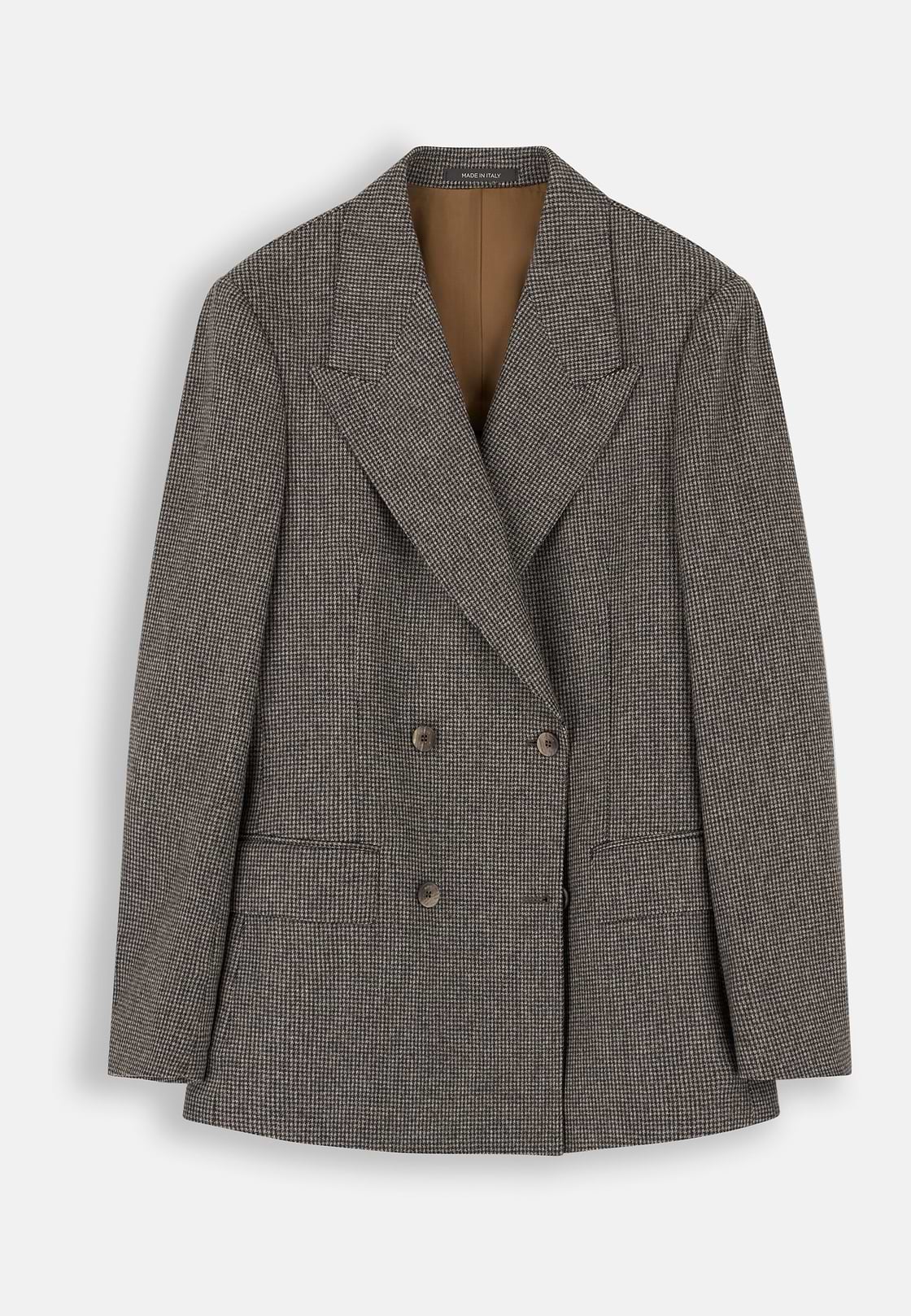 Blazer Double-Breasted in Wool, Taupe, hi-res, 5