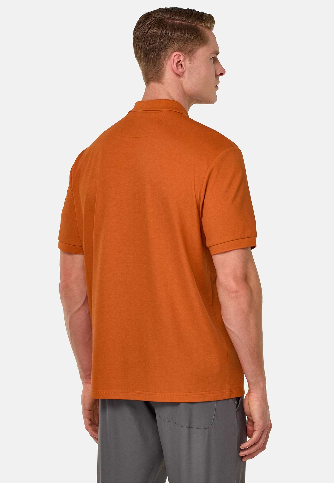 Polo In Piquè Cool Jade-Fresh, Arancione, hi-res