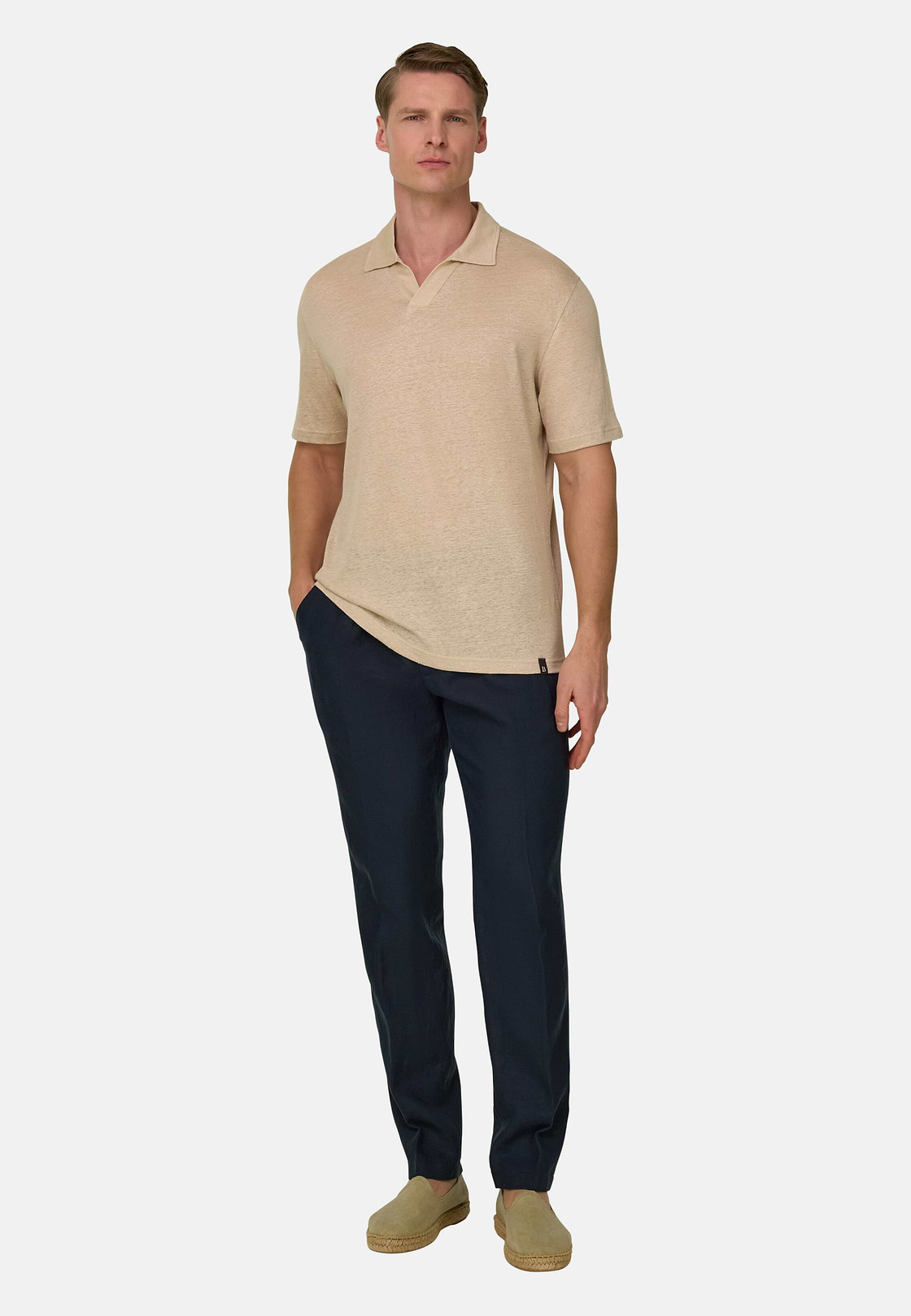 City Linen Trousers, Navy blue, hi-res, 2