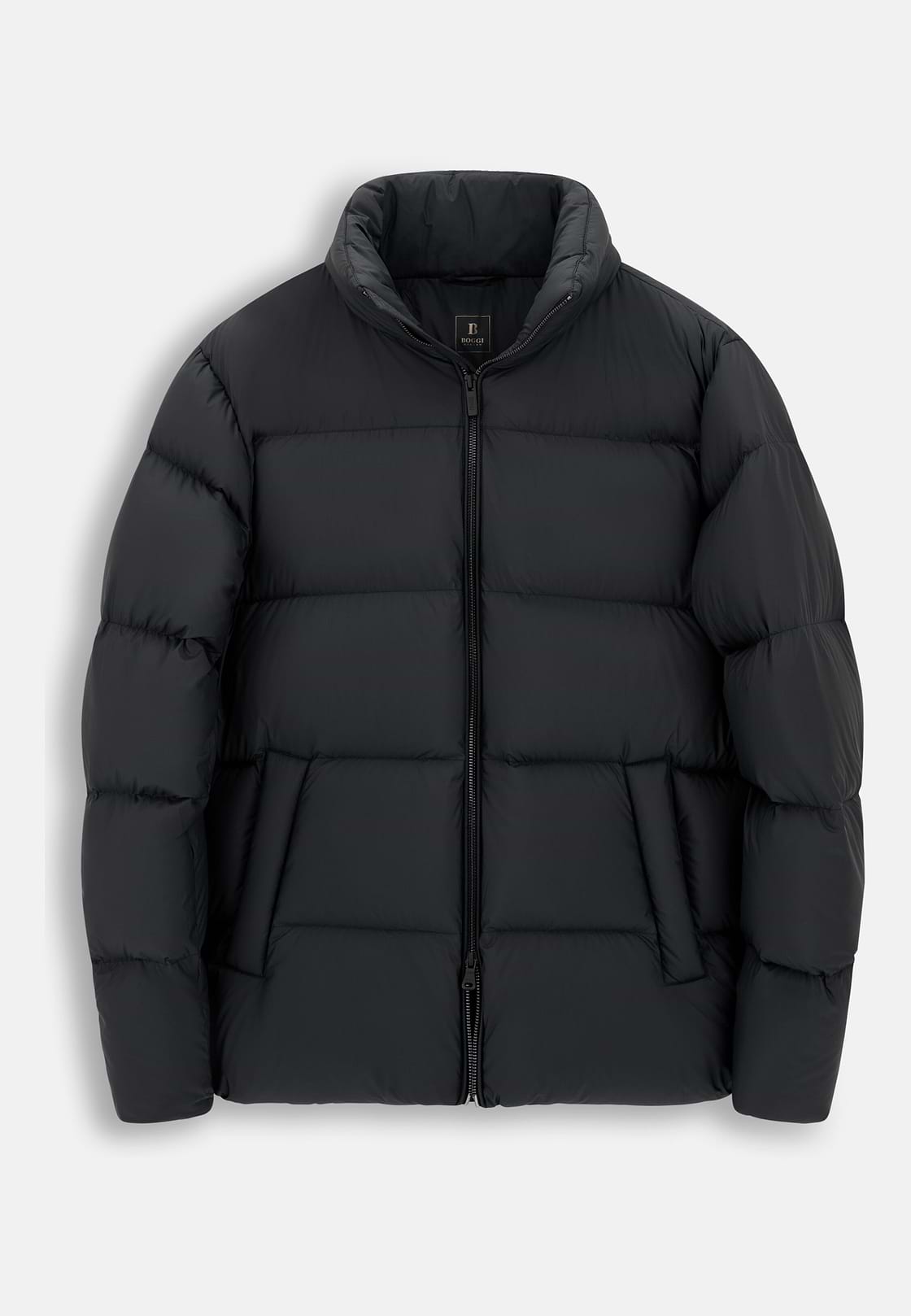 Bomber in Goose Down Technical Fabric, Black, hi-res, 6