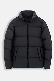 Bomber in Goose Down Technical Fabric, Black, thumb, 6