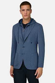 Sweatjacke Madison aus elastischem Baumwollmix, Air-blau, thumb, 1