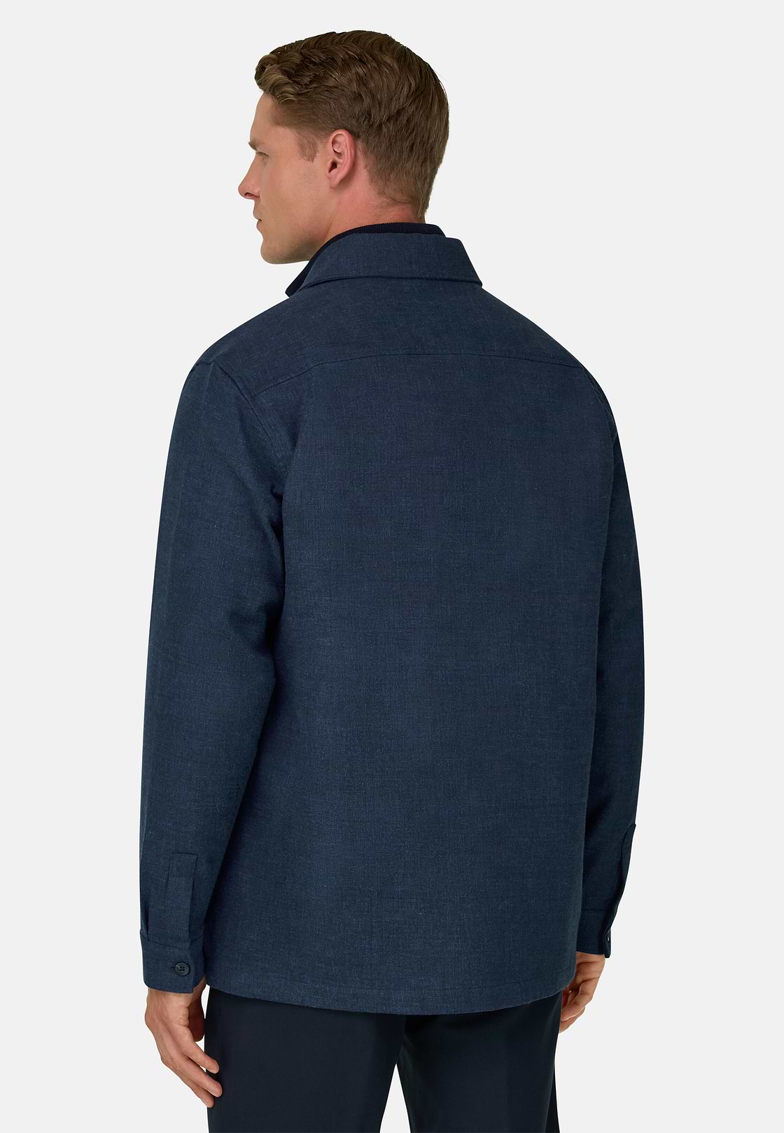 Overshirt in Double-Face Denim, Navy blue, hi-res, 6