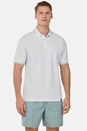 Cool Jade-Fresh Piqué Polo Shirt, White, hi-res