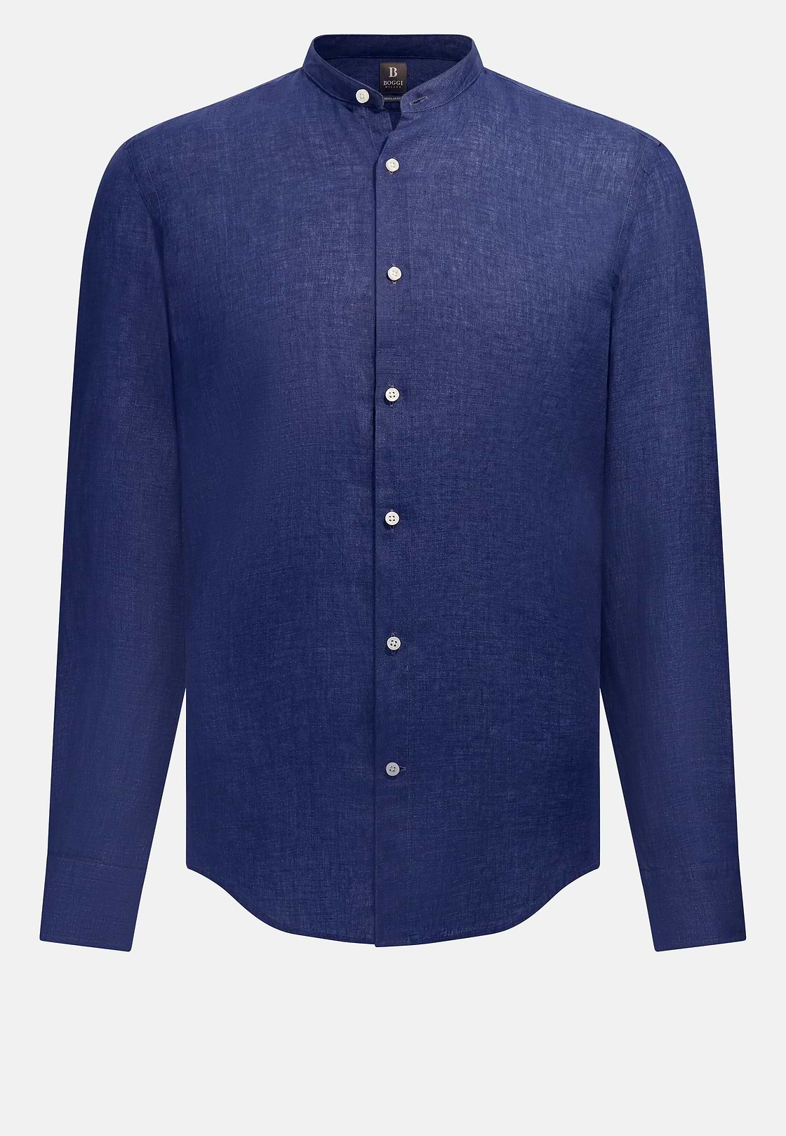 Regular Fit Linen Shirt, Navy blue, hi-res