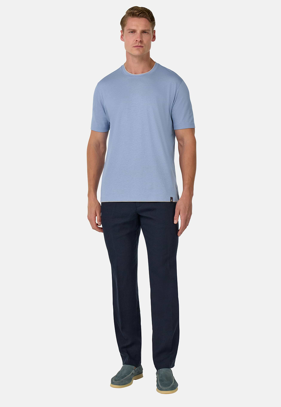Cotton, Tencel and Hemp T-Shirt, Light Blue, hi-res