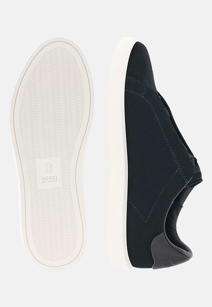 Essence Trainers in Suede Leather, Navy blue, hi-res