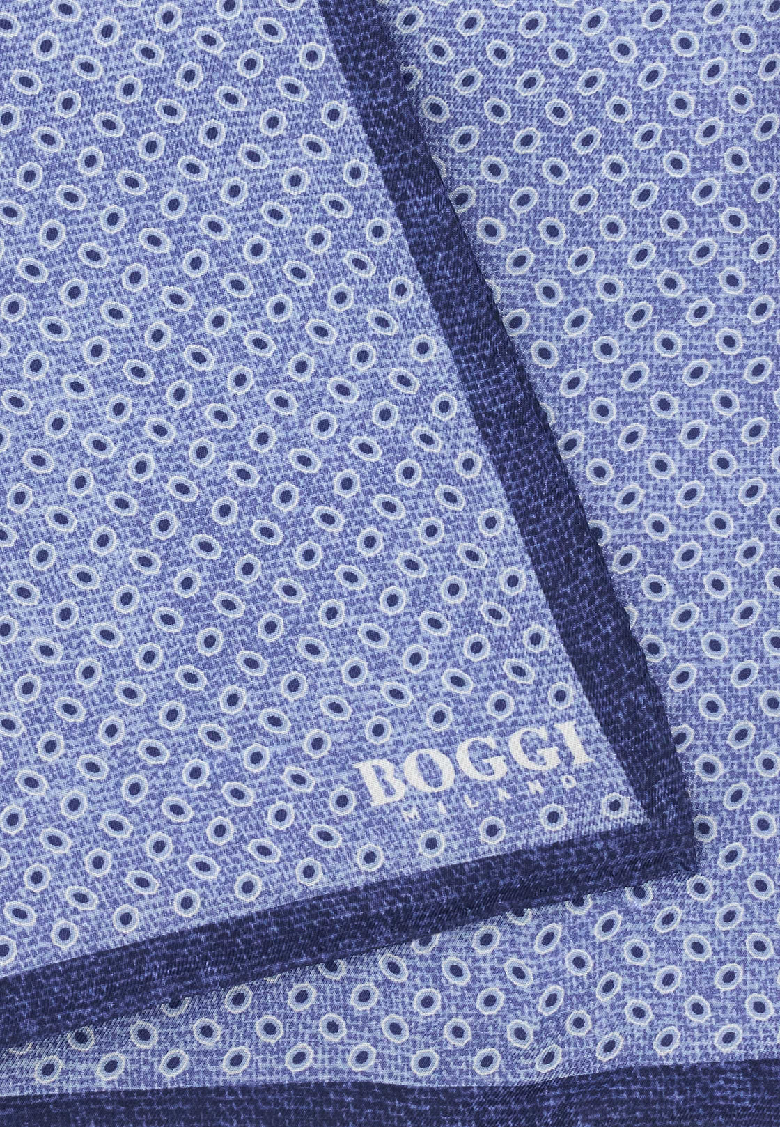 Micro Geometric Silk Pocket Square, Light Blue, hi-res, 3