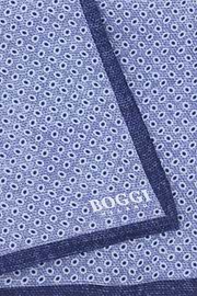 Micro Geometric Silk Pocket Square, Light Blue, thumb, 3