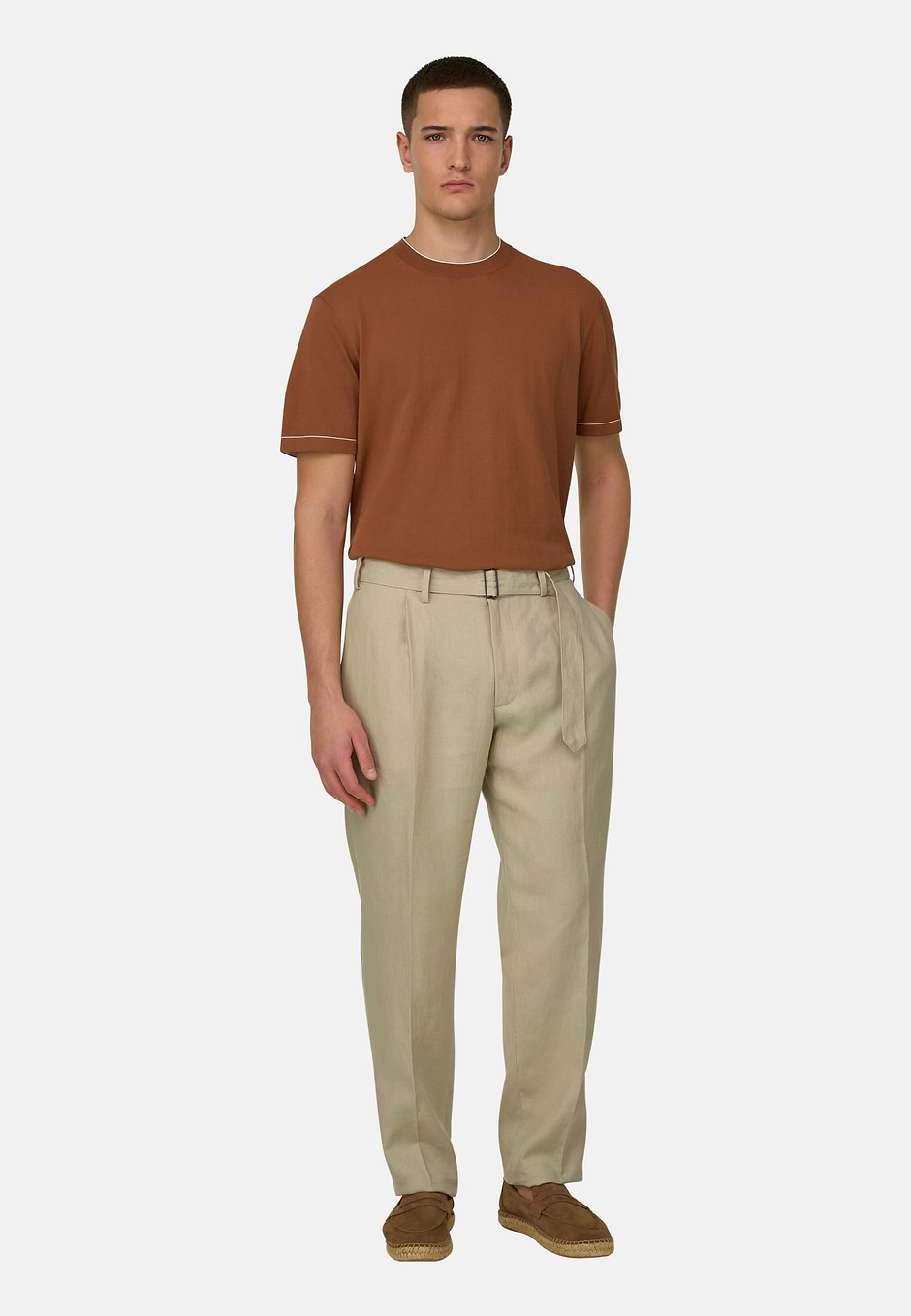 Camiseta De Punto De Crepé de Algodón, Red, hi-res