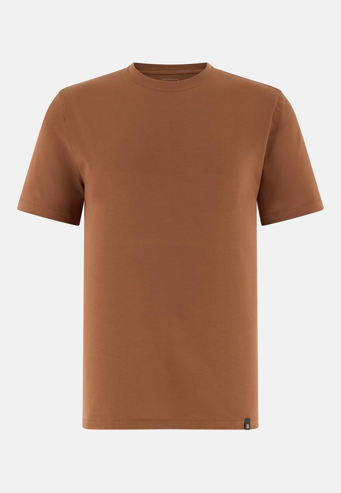 T-Shirt aus elastischer Supima-Baumwolle, RUST, hi-res, 5