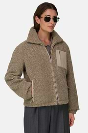Teddy Bomber Full-Zip, Beige, thumb, 1