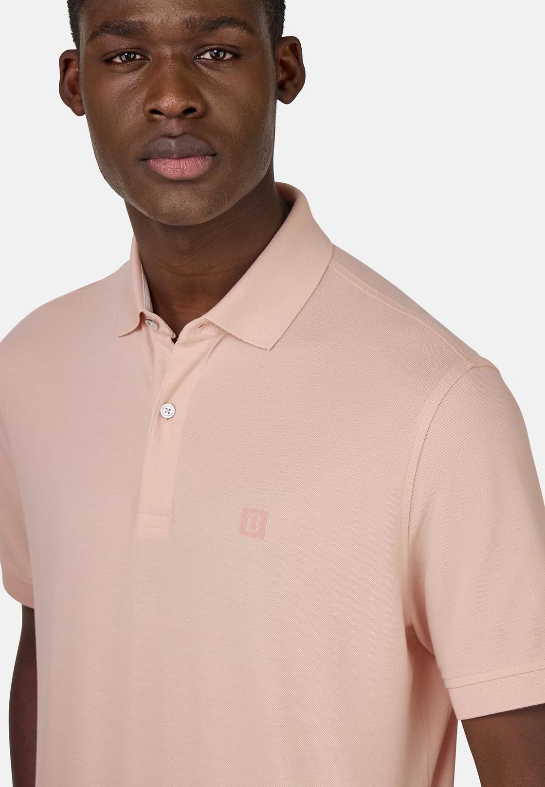 Polo En Piqué De Coton., Rose, hi-res