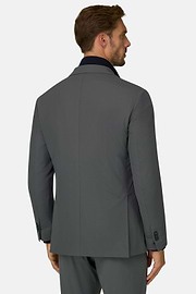 Veste en Nylon Extensible Canneté B Tech, Gris, thumb, 4