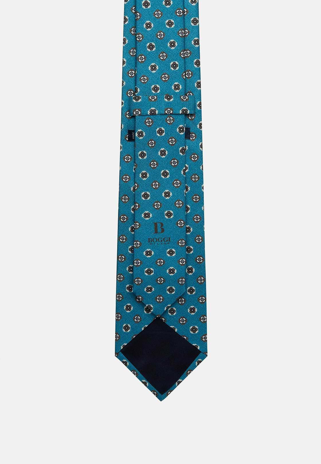 Floral Silk Tie, Light Blue, hi-res