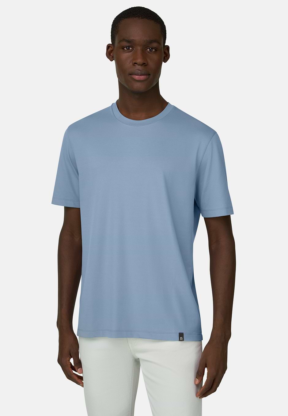 T-Shirt Aus Leistungsstarkem Piqué Mit S-Cafè®-Garn, Hellblau, hi-res