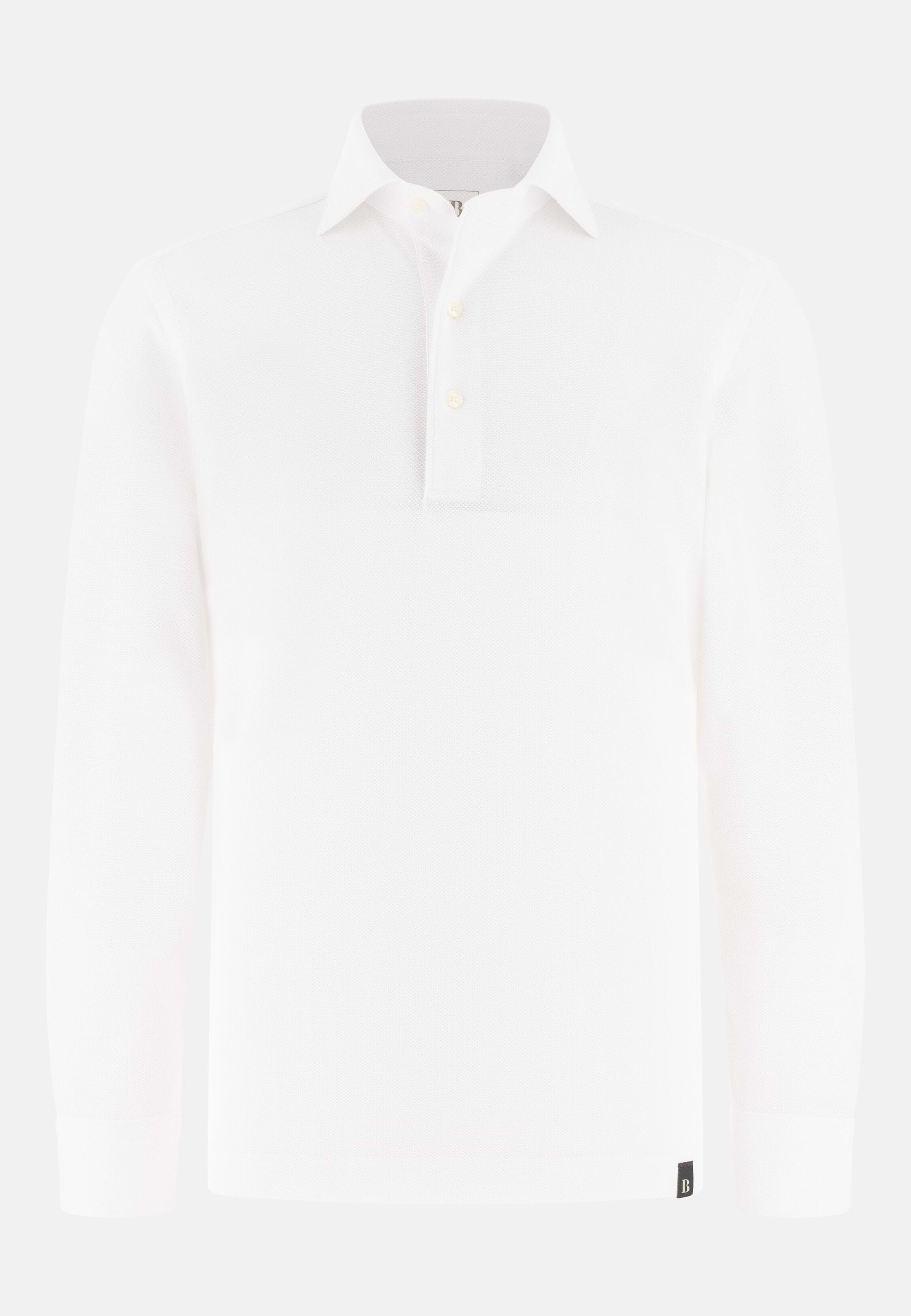Camisa Polo de Malha Japonesa, White, hi-res, 5