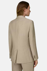 Linen Blend Jacket, Beige, thumb, 3