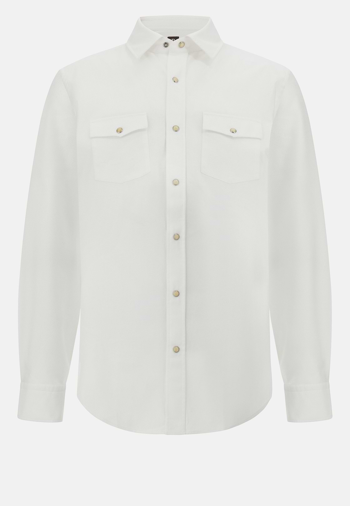 Regular Fit Cotton Shirt, White, hi-res
