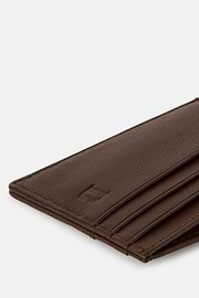 Leather Credit Card Holder, Brown, hi-res