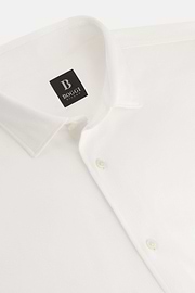 Regular Fit Cotton Jersey Polo Shirt, White, thumb, 5